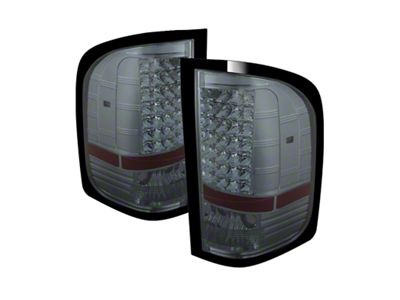 Xtune Chevy Silverado 07-13 LED Tail Lights Smoke ALT-JH-CS07-LED-SM - 5073723