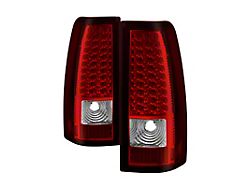 Xtune Chevy Silverado 1500/2500/3500 99-02 LED Tail Lights Red Clear - 5008831