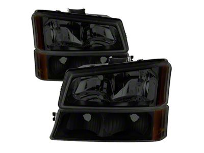 Xtune Chevy Silverado 2500HD 03-06 Crystal Headlights w/ Bumper Lights - 9030253