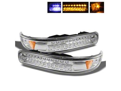 Xtune Chevy Silverado 99-02 LED Amber Bumper Lights Chrome CBL-CS99-LED-E - 5014573