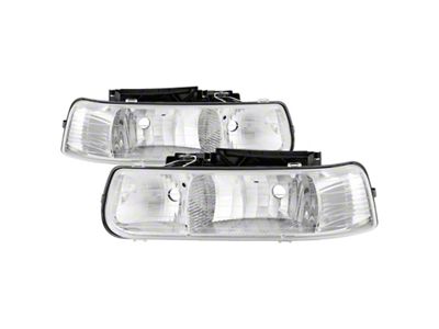 Xtune Chevy TahOE 00-06 Amber Crystal Headlights Chrome HD-JH-CSIL99-C - 5064264