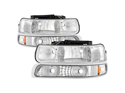 Xtune Chevy TahOE 00-06 Amber Crystal Headlights w/ Bumper Lights - 5064226