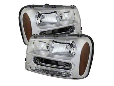Xtune Chevy Trailblazer 02-09 Crystal Headlights Chrome HD-JH-CTB02-AM-C - 9023545