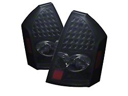 Xtune Chrysler 300C 05-07 LED Tail Lights Black Smoke ALT-JH-C305-LED-BSM - 9027529
