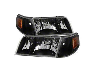 Xtune Crown Victoria 98-11 Crystal Headlights w/ Corner Lights Set - 9031021