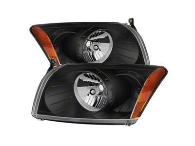 Xtune Dodge Caliber 07-12 Crystal Headlights -Black HD-JH-DCAL07-AM-BK - 9026522