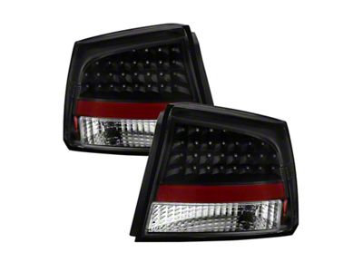 Xtune Dodge Charger 06-08 LED Tail Lights Black ALT-JH-DCH05-LED-BK - 5070807