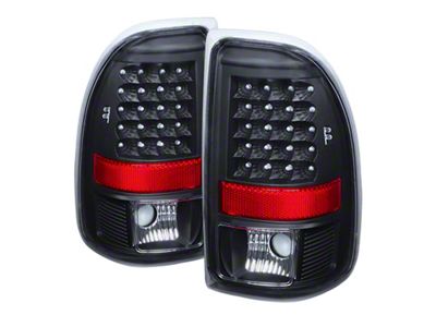 Xtune Dodge Dakota 97-04 LED Tail Lights Black ALT-JH-DDAK97-LED-BK - 9027017