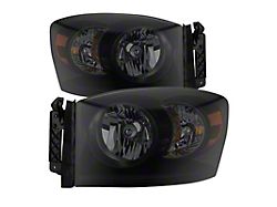 Xtune Dodge Ram 1500 06-08 Amber Crystal Headlights Black Smoked - 9030369