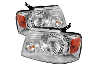 Xtune Ford F150 04-08 Amber Crystal Headlights Chrome HD-JH-FF15004-AM-C - 5069825