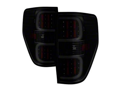 Xtune Ford F150 09-14 LED Tail Lights - Black ALT-ON-FF15009-LBLED-BSM - 9038495