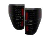 Xtune Ford F150 09-14 LED Tail Lights Black Smoke ALT-JH-FF15009-LED-BSM - 9025655
