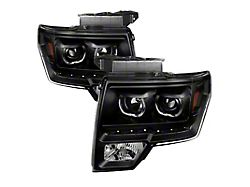 Xtune Ford F150 09-14 Projector Headlights Halogen Model Only LED - 9032226