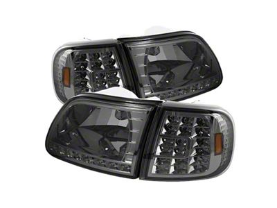 Xtune Ford F150 97-03 Crystal Headlights w/ Clear LED Corners - 5014801