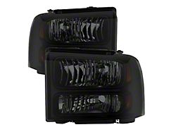 Xtune Ford F250/350/450 Super Duty 05-07 Crystal Headlights Black Smoked - 9030444