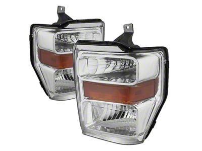 Xtune Ford F250/350/450 Super Duty 08-10 OEM Headlights Chrome HD-JH-FS08-AM-C - 9022401