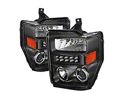 Projector Headlights LED Halo (08-10 Ford F250/350/450 Super Duty)