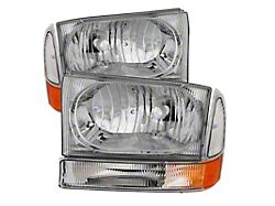 Xtune Ford F250/350/450 Superduty 99-04 Crystal Headlights w/ Bumper Lights - 9025419