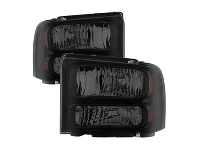 Xtune Ford F250 F350 F450 Superduty Excursion 99-04 Headlights Black - 9033001