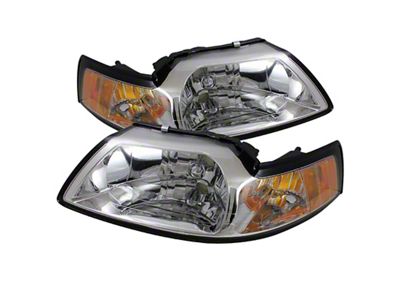 Xtune Ford MUStang 99-04 Amber Crystal Headlights Chrome HD-JH-FM99-AM-C - 5064493