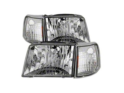 Xtune Ford Ranger 93-97 Crystal Headlights w/ Corner Lights 4pcs - 9029370