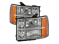 Xtune GMC Sierra 07-13 Crystal Headlights Chrome HD-JH-GSIE07-AM-C - 9034756
