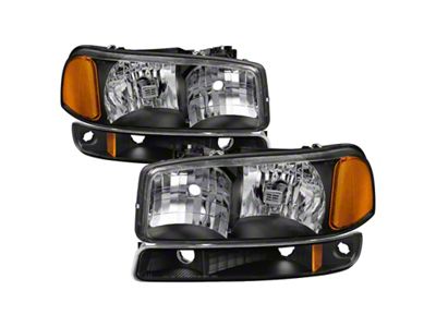 Xtune GMC Sierra 99-06 /Yukon 00-06 Crystal Headlights & Bumper - 9037474