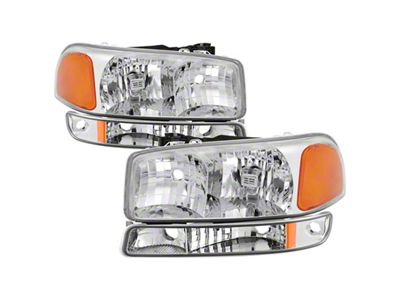 Xtune GMC Sierra 99-06 /Yukon 00-06 Crystal Headlights & Bumper - 9037481