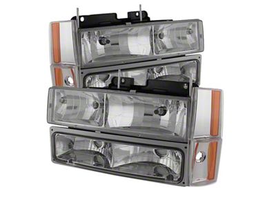 Xtune GMC Yukon 92-93 Crystal Headlights w/ Corner & Bumper - 5077424
