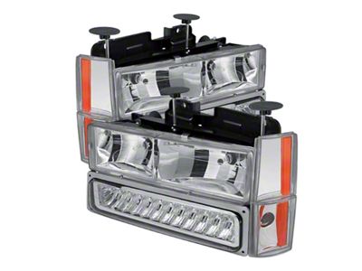 Xtune GMC Yukon 92-93 Crystal Headlights w/ Corner & LED - 5073549