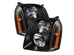 Xtune GMC Yukon Denali 07-14 Crystal Headlights Black HD-JH-GYD07-AM-BK - 9023200