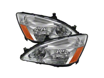 Xtune Honda Accord 03-07 Amber Crystal Headlights Chrome HD-JH-HA03-AM-C - 5072207