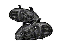 Xtune Honda Del Sol 93-97 1Pc Crystal Headlights Smoke HD-ON-HDEL93-1P-SM - 5013439