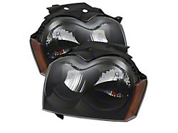 Xtune Jeep Grand Cherokee 05-07 Crystal Headlights Black HD-JH-JGC05-AM-BK - 9023248