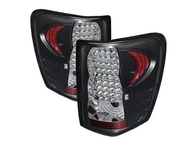 Xtune Jeep Grand Cherokee 99-04 LED Tail Lights Black ALT-JH-JGC99-LED-BK - 5073433