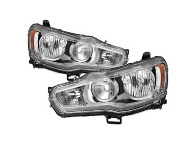 Xtune Mitsubishi Lancer 08-15 OE Style Headlights - ALL Chrome - 9937477