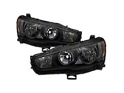 Xtune Mitsubishi Lancer 08-15 OE Style Headlights - Black Smoke - 9937552