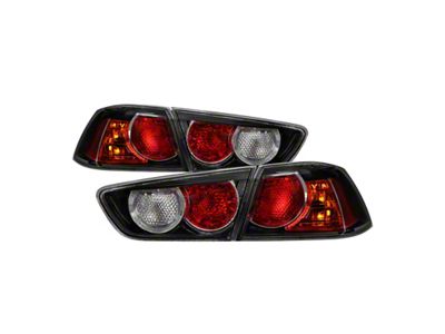 Xtune Mitsubishi Lancer 08-15 OE Style Tail Lights - Black - 9937323