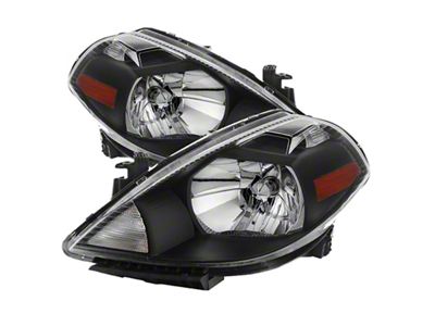 Xtune Nissan Versa 07-12 Crystal Headlights Black HD-JH-NV07-AM-BK - 9023613