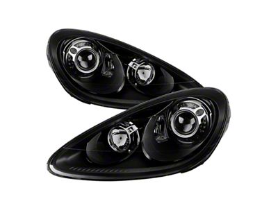 Xtune Porsche Cayenne 11-14 4 LED Projector Headlights Black PRO-JH-PCAY11-AFS-BK - 9934049