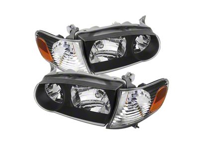 Xtune Toyota Corolla 01-02 Crystal Headlights w/ Amber Corner Lights - 5072948