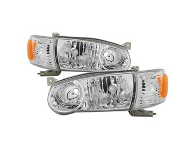 Xtune Toyota Corolla 01-02 OE Style Headlights w/Amber Corner Lights - 9937255