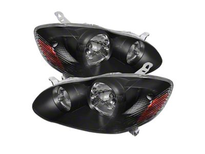 Xtune Toyota Corolla 03-06 Crystal Headlights Black HD-JH-TC03-AM-BK - 5073754