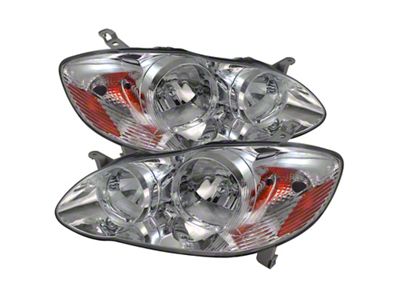Xtune Toyota Corolla 03-06 Crystal Headlights Chrome HD-JH-TC03-AM-C - 5073747