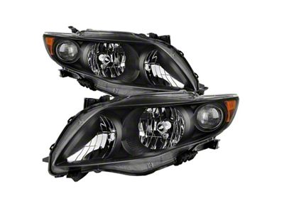 Xtune Toyota Corolla 2009-2010 OEM Style Headlights - Black HD-JH-TCO09-AM-BK - 9035906