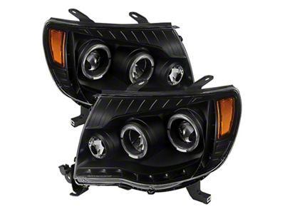 Xtune Toyota Tacoma 05-11 Halo Projector Headlights Black PRO-JH-TT05-LED-BK - 9027857