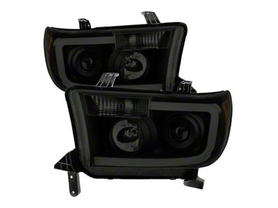 Xtune Toyota Tundra 07-13 LED Light Bar Projector Headlights Black - 9030413