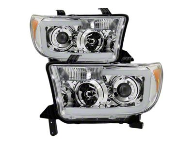 Xtune Toyota Tundra 07-13 LED Light Bar Projector Headlights Chrome - 9027895