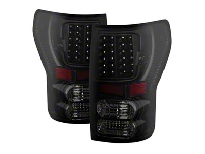 Xtune Toyota Tundra 07-13 LED Tail Lights Black Smoke ALT-JH-TTU07-LED-BKSM - 9026546