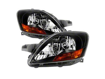 Xtune Toyota Yaris Sedan 06-12 OEM Style Headlights - Black - 9036040